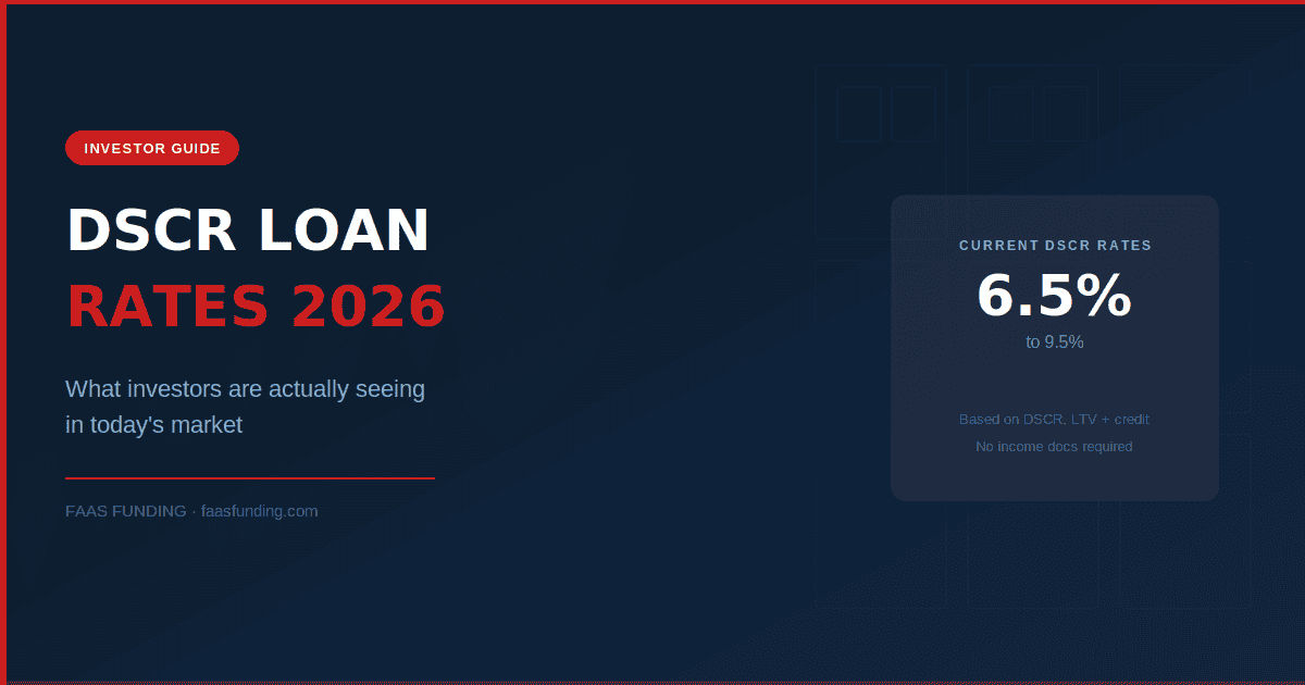 DSCR loan rates in 2026 for real estate investors — FAAS Funding